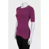 Shiny pink t-shirt with tag