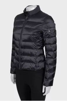 Black fitted jacket with patch pockets