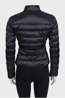 Black fitted jacket with patch pockets