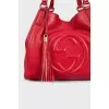 Red leather Soho bag