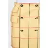 Yellow plaid skirt with tag