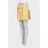 Yellow plaid skirt with tag