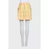 Yellow plaid skirt with tag