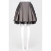Gray multilayer skirt-coal