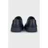 Men's blue leather lace-up sneakers