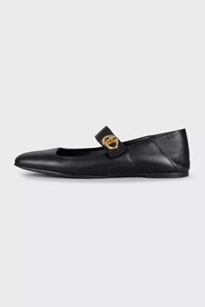 Leather Mary Jane ballet flats