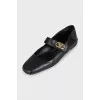 Leather Mary Jane ballet flats