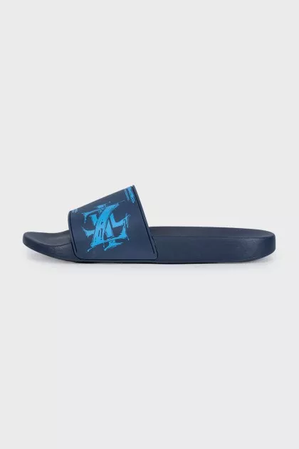 Men's blue flip-flops