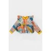Children's colored blouse with a collar