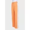 Wide-leg sports trousers with stripes