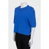 Blue straight-cut T-shirt