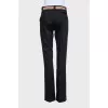 Straight trousers with a contrasting waistband