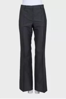 Широкі штани прямого крою з биркою