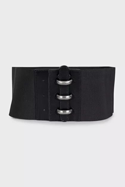 Wide black combination belt
