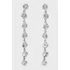 Long silver earrings with pendants