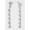 Long silver earrings with pendants