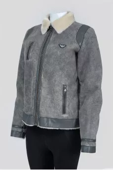 Gray children's bomber jacket