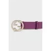 Purple patent leather belt