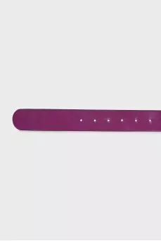Purple patent leather belt