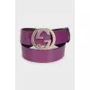 Purple patent leather belt