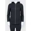 Black hooded jacket