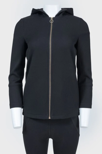 Black hooded jacket