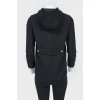 Black hooded jacket