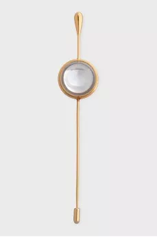 Golden needle brooch