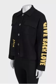 Black jacket by Sandro x Smiley