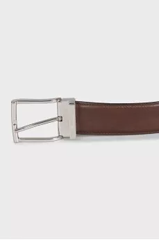 Men's brown leather belt