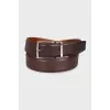 Men's brown leather belt
