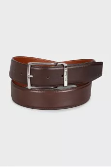 Men's brown leather belt