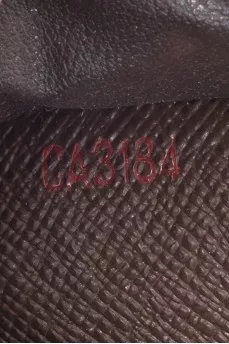 Canvas wallet with signature brown print