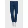 Low-rise cropped jeans