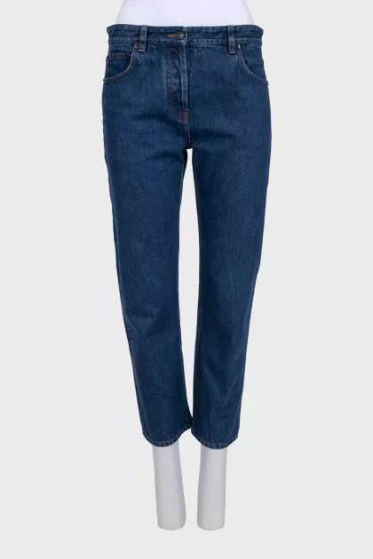 Low-rise cropped jeans