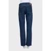 Straight-leg mid-rise jeans in blue
