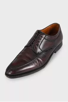 Men's red leather shoes