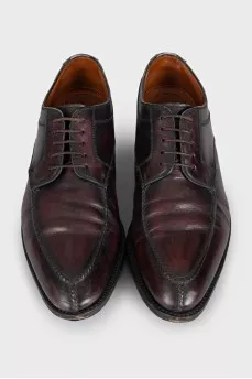 Men's red leather shoes