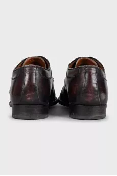 Men's red leather shoes