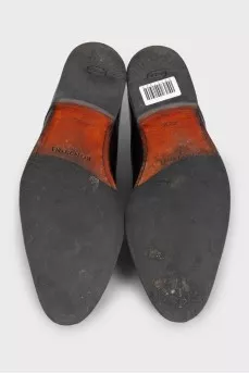 Men's red leather shoes