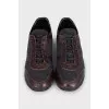 Men's sneakers made of textile and leather with perforations