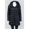 Quilted black down jacket