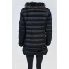 Quilted black down jacket