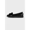 Patent black leather ballet flats