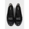 Patent black leather ballet flats