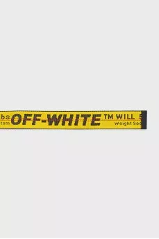Yellow belt with signature print