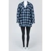 Woolen checkered short coat