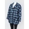 Woolen checkered short coat