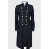 Black coat with metal buttons