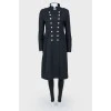 Black coat with metal buttons